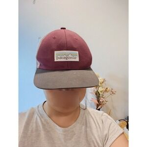 Patagonia Trucker‎ Hat Burgundy Gray Mesh Snapback Cap One Size Unise
